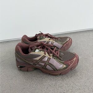 ASICS Women's Maroon and Olive Athletic Running Shoes